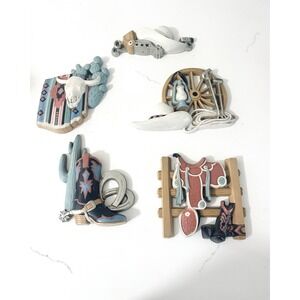 Vintage‎ Burwood Southwest Cowboy Western Wall Home Interiors Set of 5
